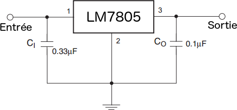 Schéma de câblage du LM7805