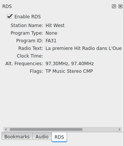 Gqrx, décodage RDS 