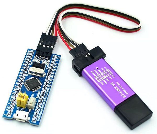 STM32F103C8T6 Bluepill avec le programmateur st-link v2